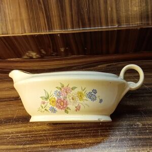 Edwin M. Knowles vintage made in USA 🇺🇸 gravy boat bowl farmhouse shabby chic